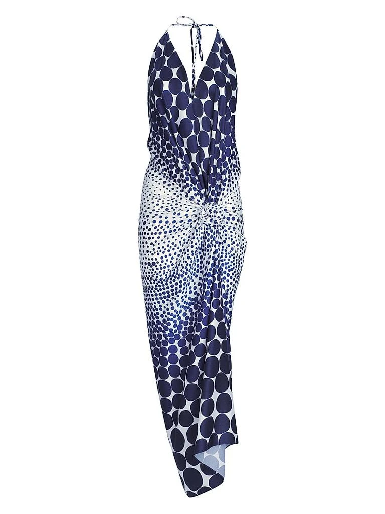 Silvia Tcherassi Guadalupe Halterneck Knotted Maxi Dress 1