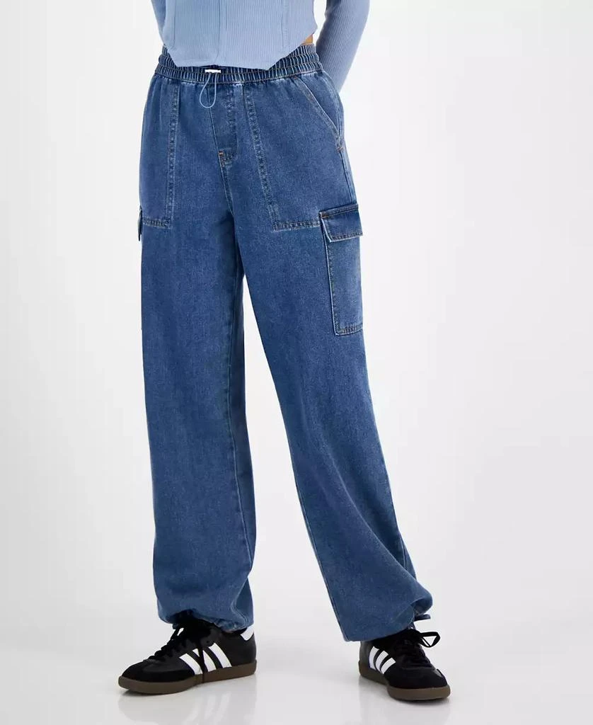 Vanilla Star Juniors' High-Rise Slim-Leg Cargo Pants 1