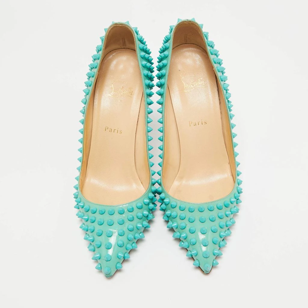 Christian Louboutin Christian Louboutin Green Patent Leather Pigalle Spikes Pumps Size 39 3