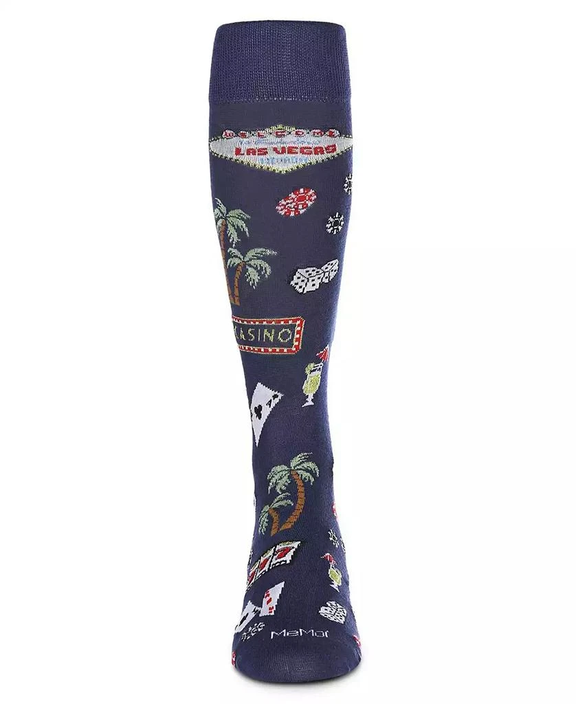 Memoi Men's Viva Las Vegas Rayon from Bamboo Novelty Crew Socks 2