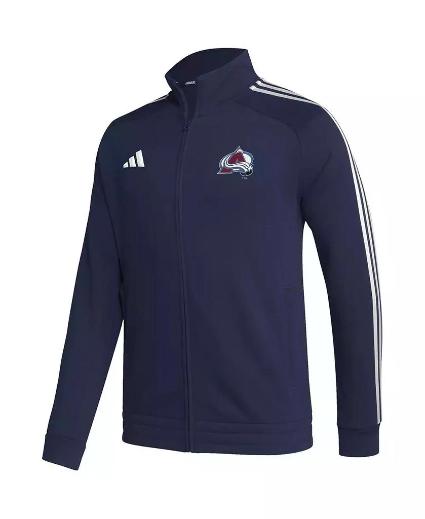 Adidas Men's Navy Colorado Avalanche Raglan Full-Zip Track Jacket 3
