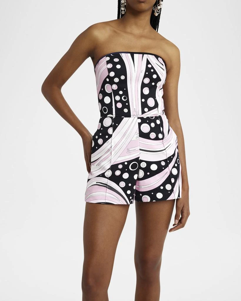 EMILIO PUCCI Printed Strapless Romper 7