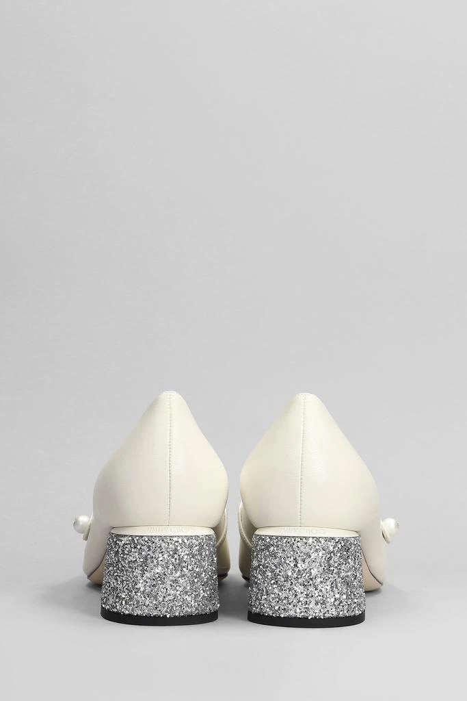 Jimmy Choo Elisa 45 Pumps In Beige Leather 4
