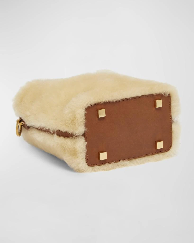 Yves Saint Laurent Le 37 Mini YSL Bucket Bag in Lamb Shearling Fur 2