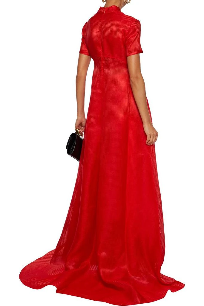 Brandon Maxwell Textured-silk top 3