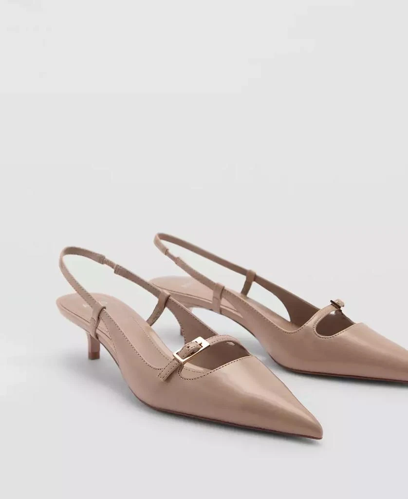 Mango Women's Buckle Detail Slingback Heeled Shoes 1