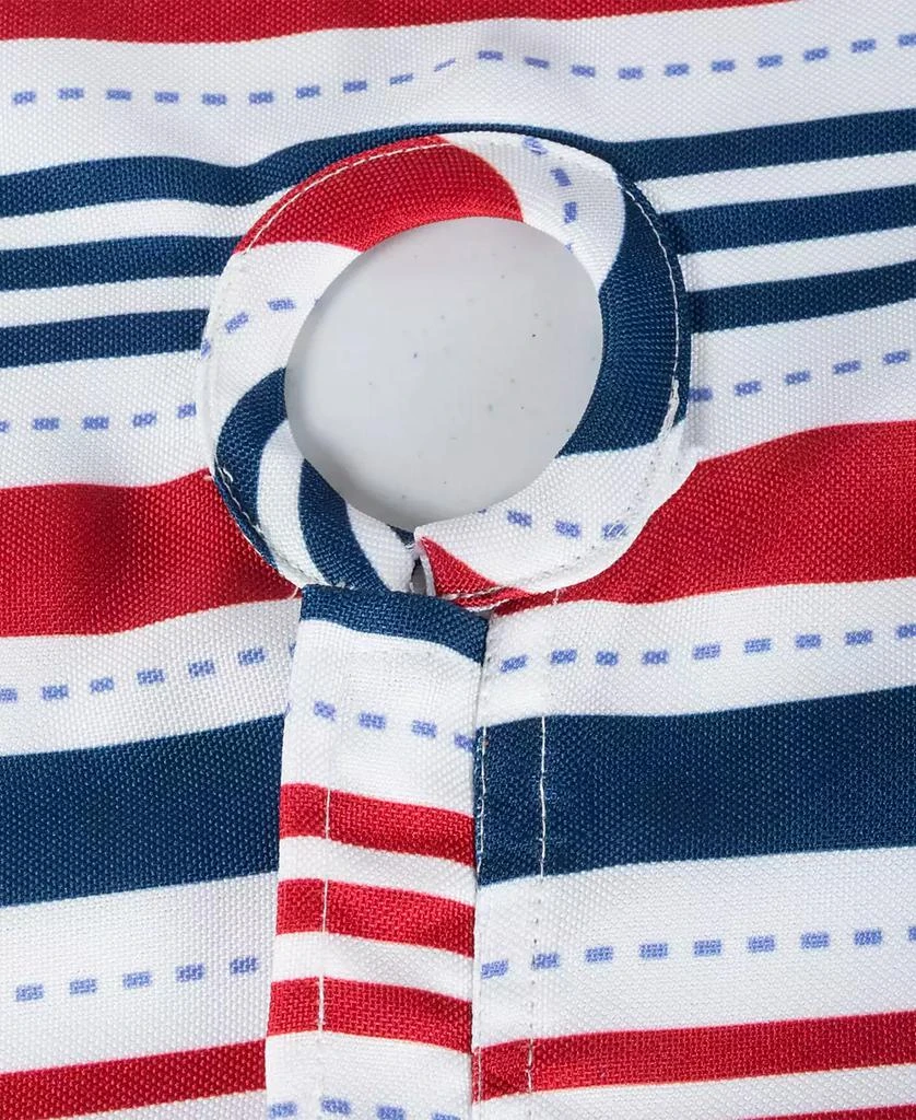 Design Imports Patriotic Stripe Outdoor Tablecloth with Zipper 52" Round 3