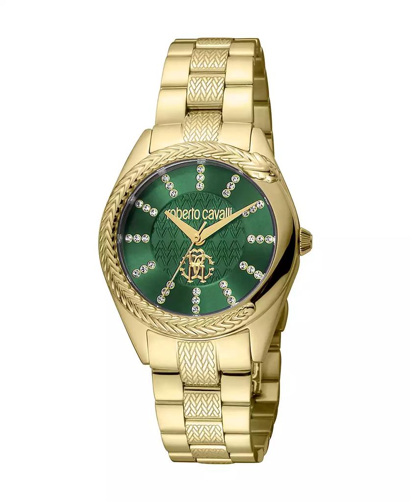 Roberto Cavalli Women's Quartz Gold-tone Stainless Steel