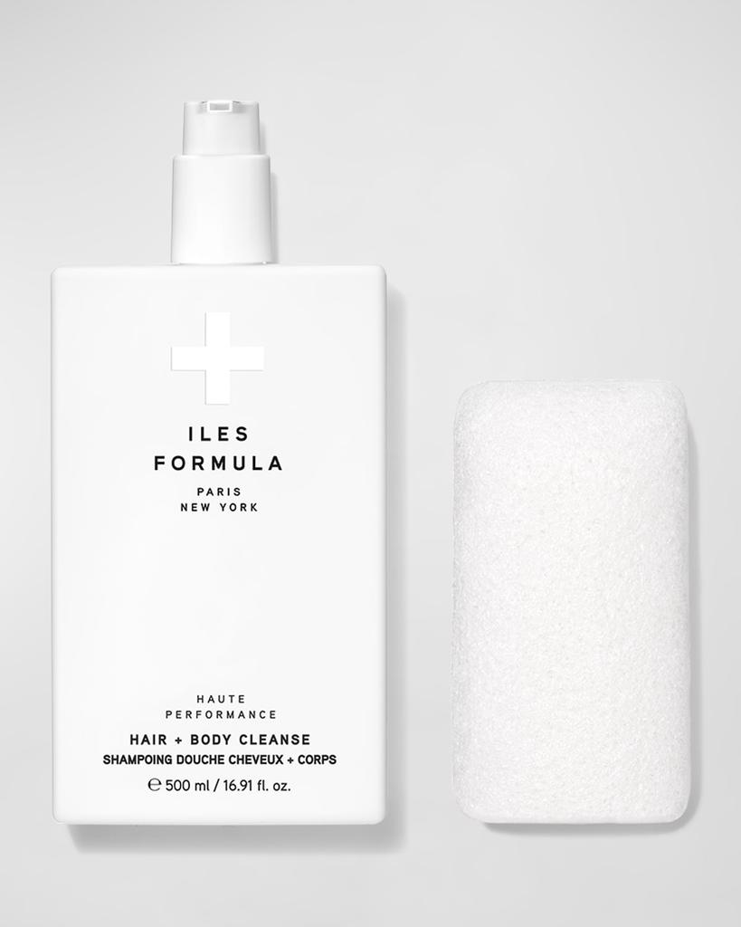 Iles Formula Hair + Body Cleanse with Body Sponge