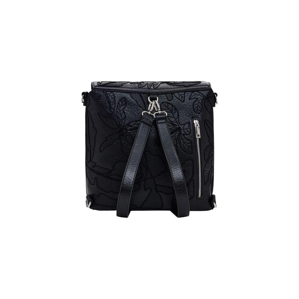 Desigual Black Polyethylene Backpack 2