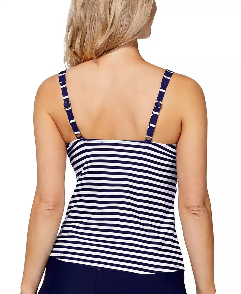 Island Escape Women's Sunset Striped Underwire Tankini Top, Exclusively at Macy's