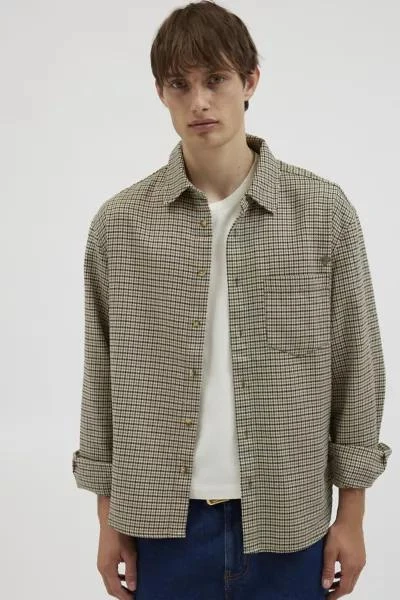 Urban Outfitters UO Kenny Menswear Long Sleeve Button-Down Shirt 1