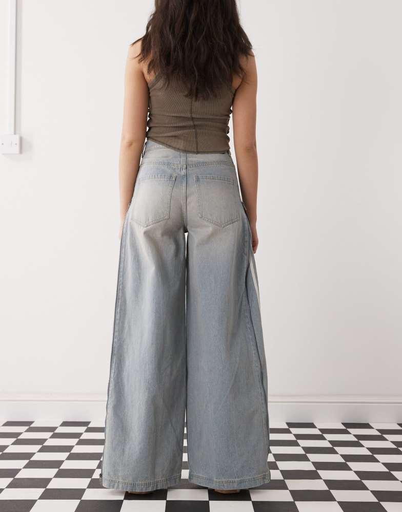 adidas Originals Adilenium Season 3 side zip jeans in light wash