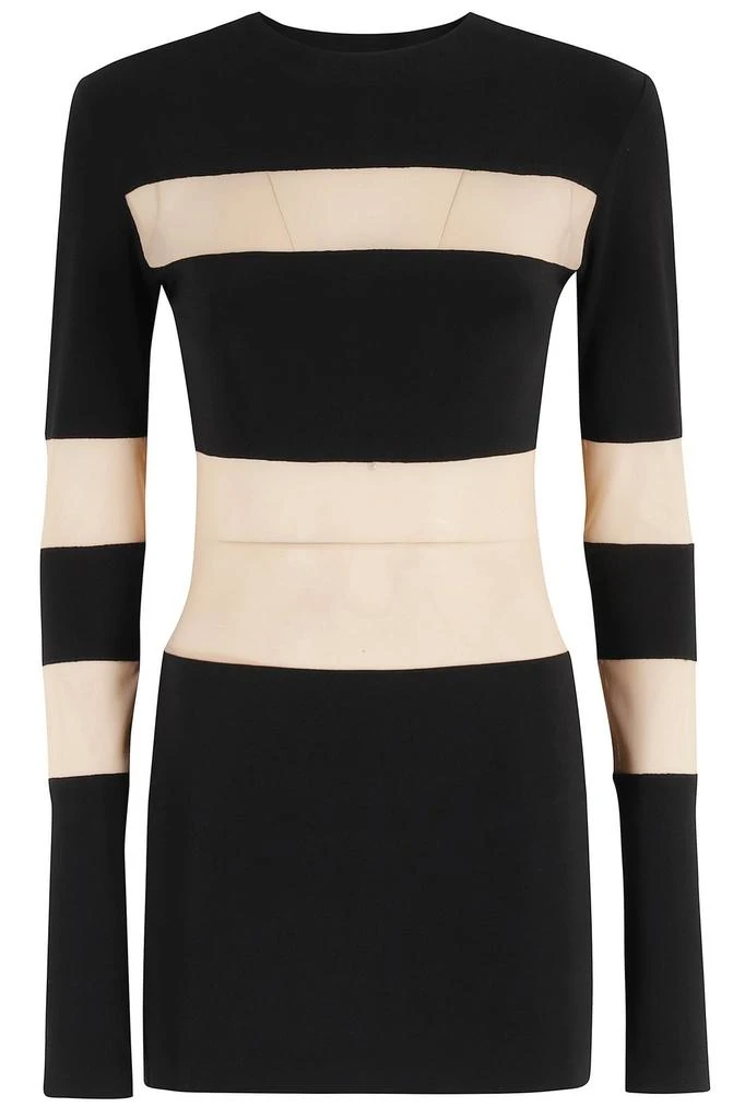 Norma Kamali Norma Kamali Striped Long-Sleeve Dress 1