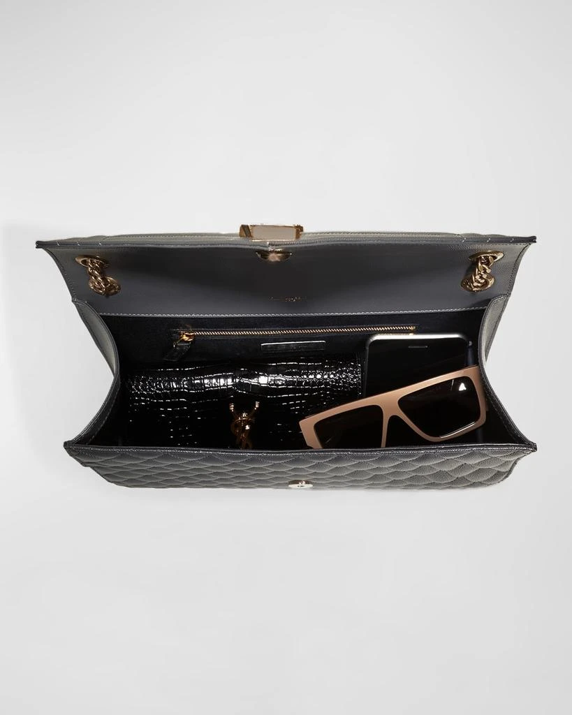 Yves Saint Laurent Envelope Triquilt Large YSL Shoulder Bag in Grained Leather 6