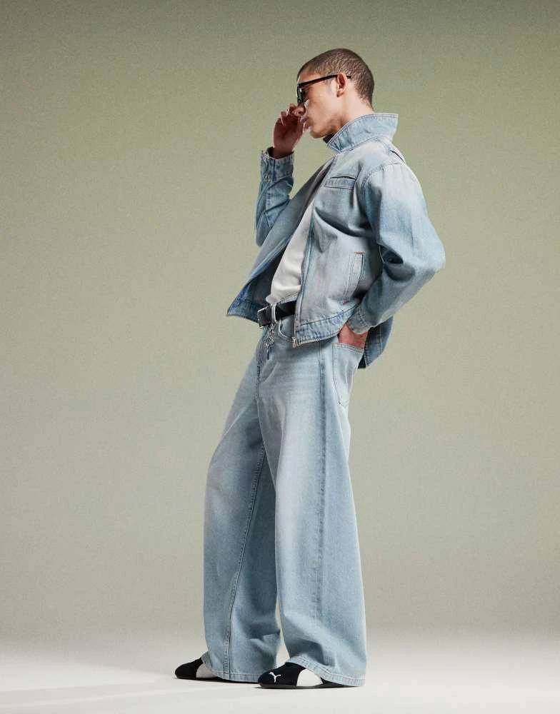 ASOS ASOS DESIGN super baggy jean in light wash blue 4