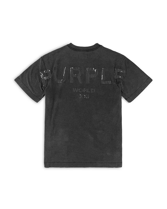 Purple Brand Textured Short Sleeve Crewneck Logo Tee