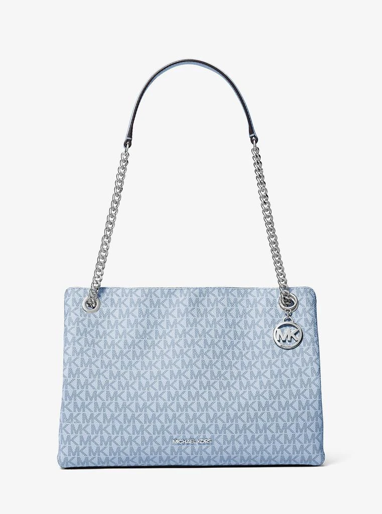 Michael Kors Outlet Christina Medium Signature Logo Shoulder Bag