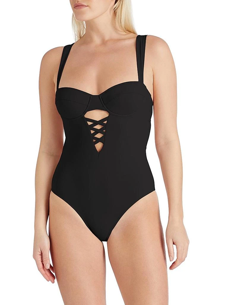 VALIMARE Paris Lace-Up Balconette One-Piece Swimsuit 2