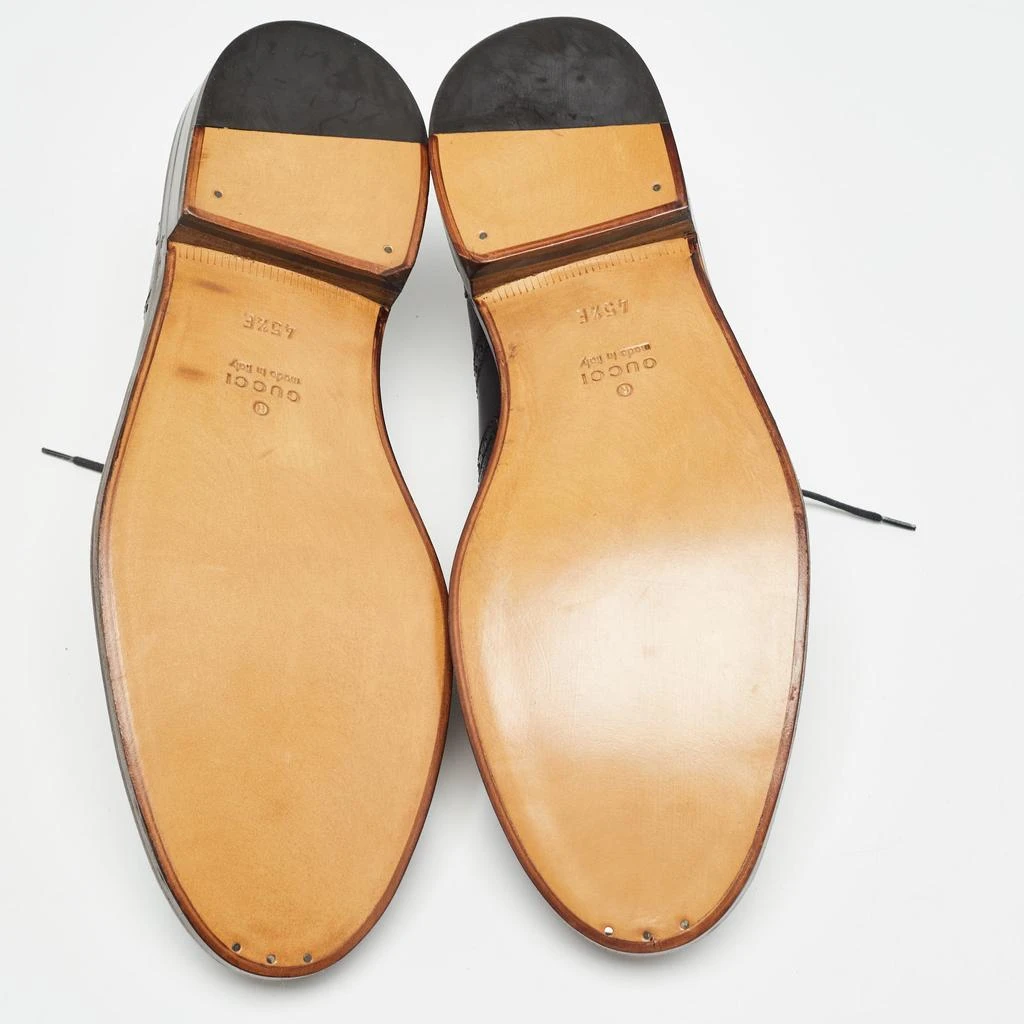 Gucci Gucci Black Leather Brogue Oxfords Size 45.5 6