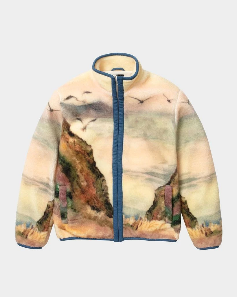 Prps Goods & Co Men's Landscape-Print Fleece Jacket 1