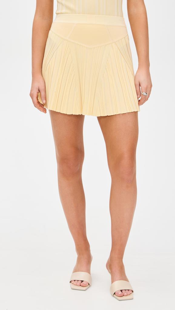 Fleur du Mal Rib Boxer Flared Skirt
