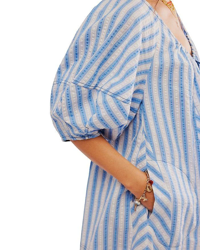 Free People Bop Around Striped Romper 4