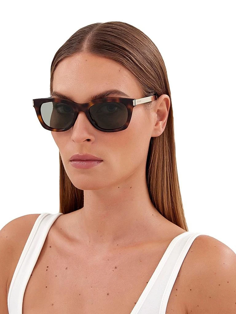 Yves Saint Laurent Combi Corner Angle Bold 53MM Rectangular Sunglasses 2