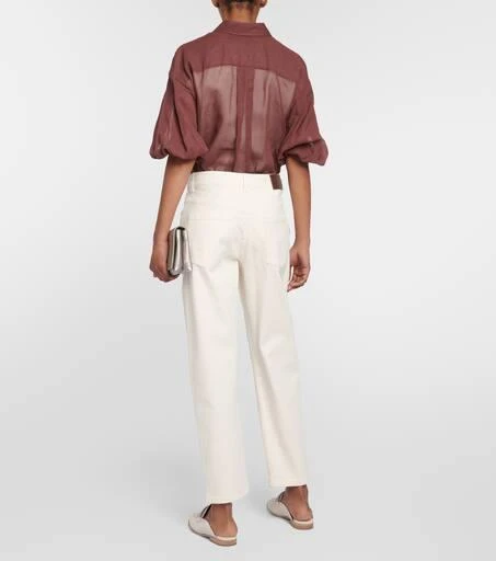 Brunello Cucinelli High-rise cotton pants 3