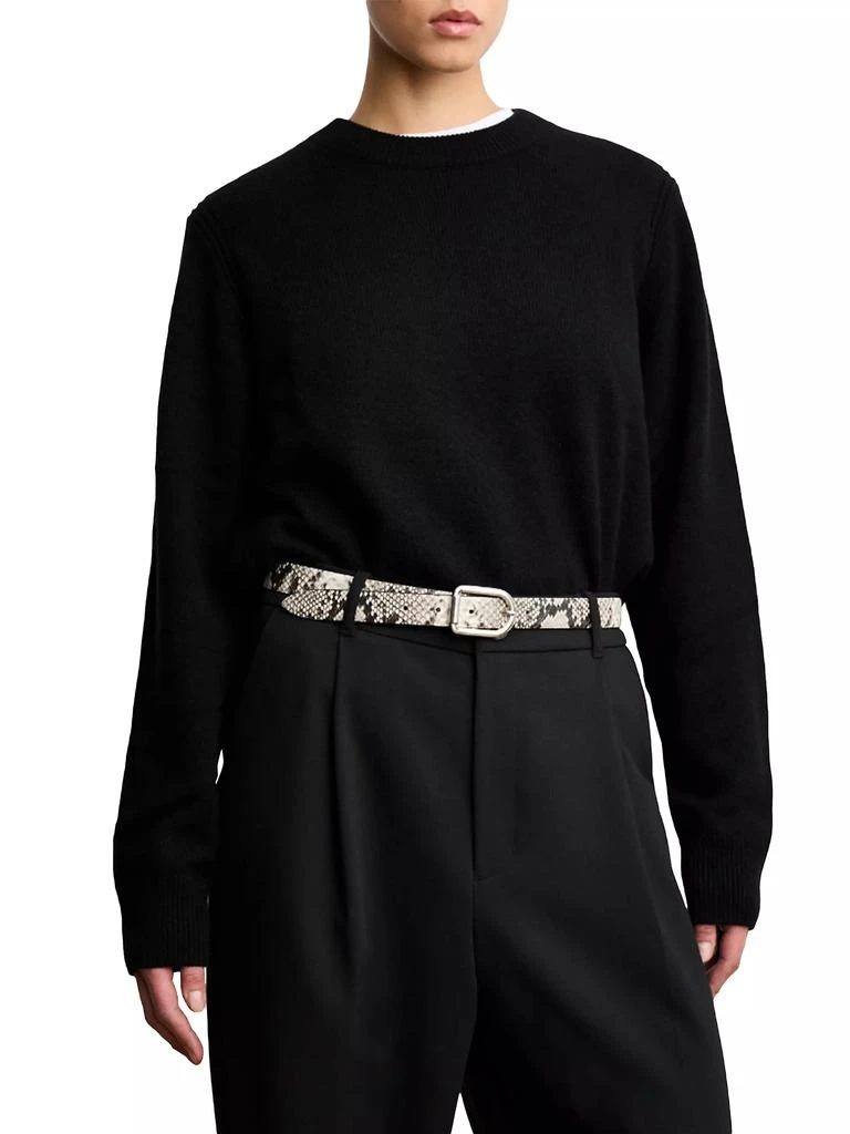 Déhanche Mija Snake-Embossed Leather Belt 2
