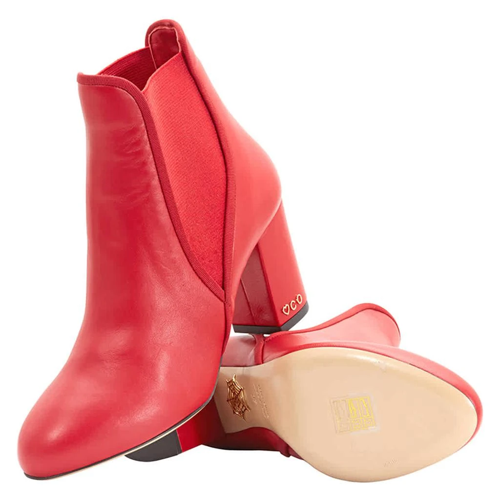 Charlotte Olympia Ladies Red XX Solid Calf Boots 2