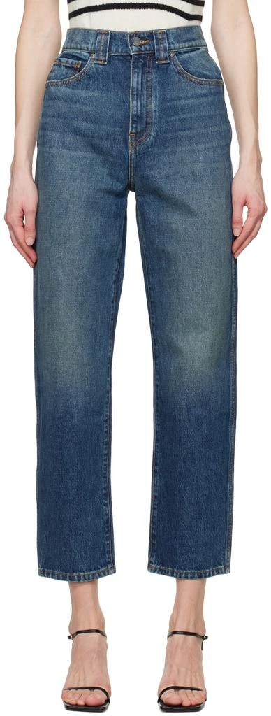 Khaite Navy 'The Shalbi' Jeans 1