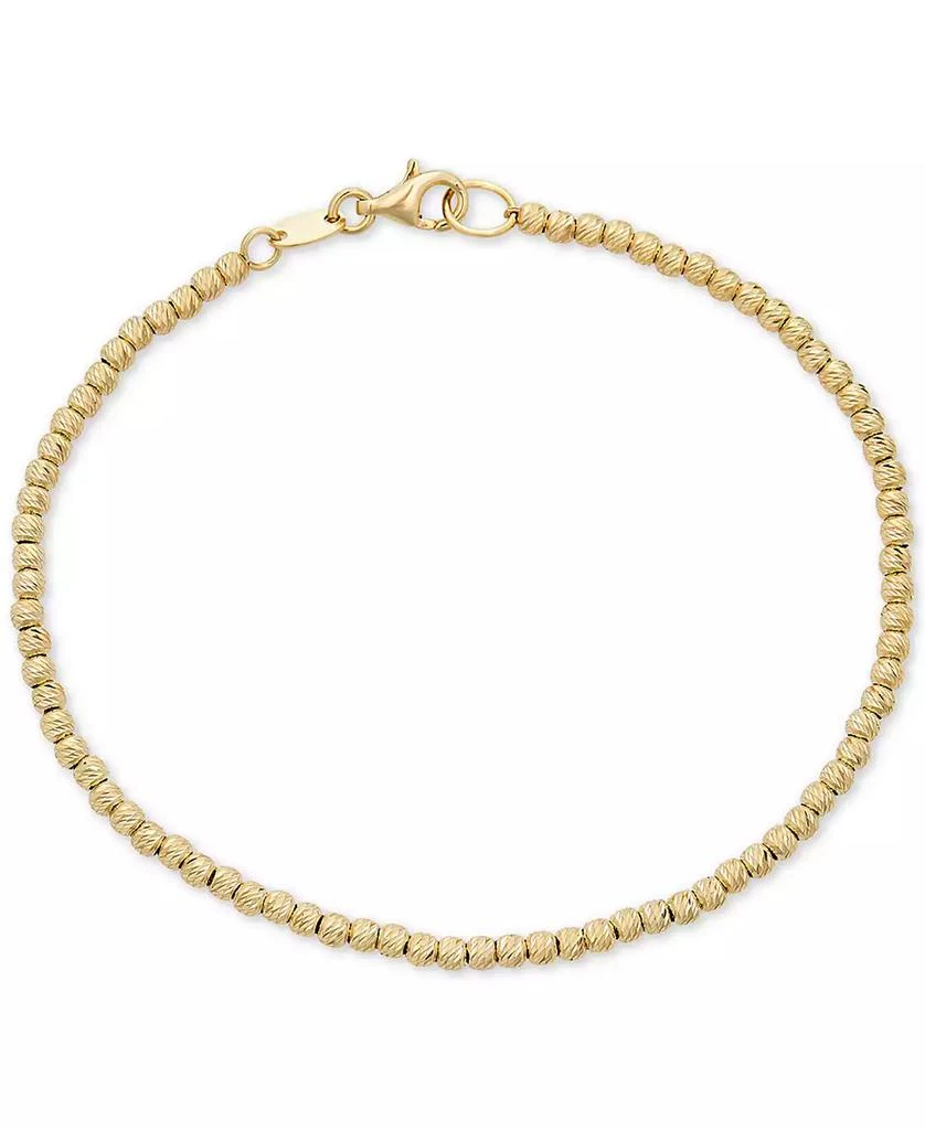 Italian Gold Beaded Bracelet in 14k Gold 3