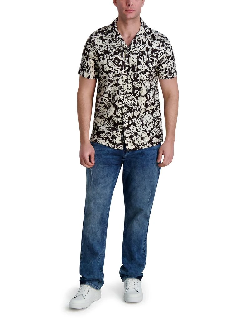 Karl Lagerfeld Paris FLORAL PRINT SHORT SLEEVE CAMP SHIRT 4