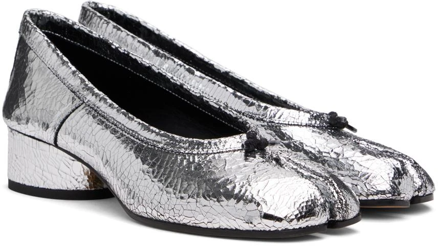 MAISON MARGIELA Silver Tabi Broken Mirror Heels 4
