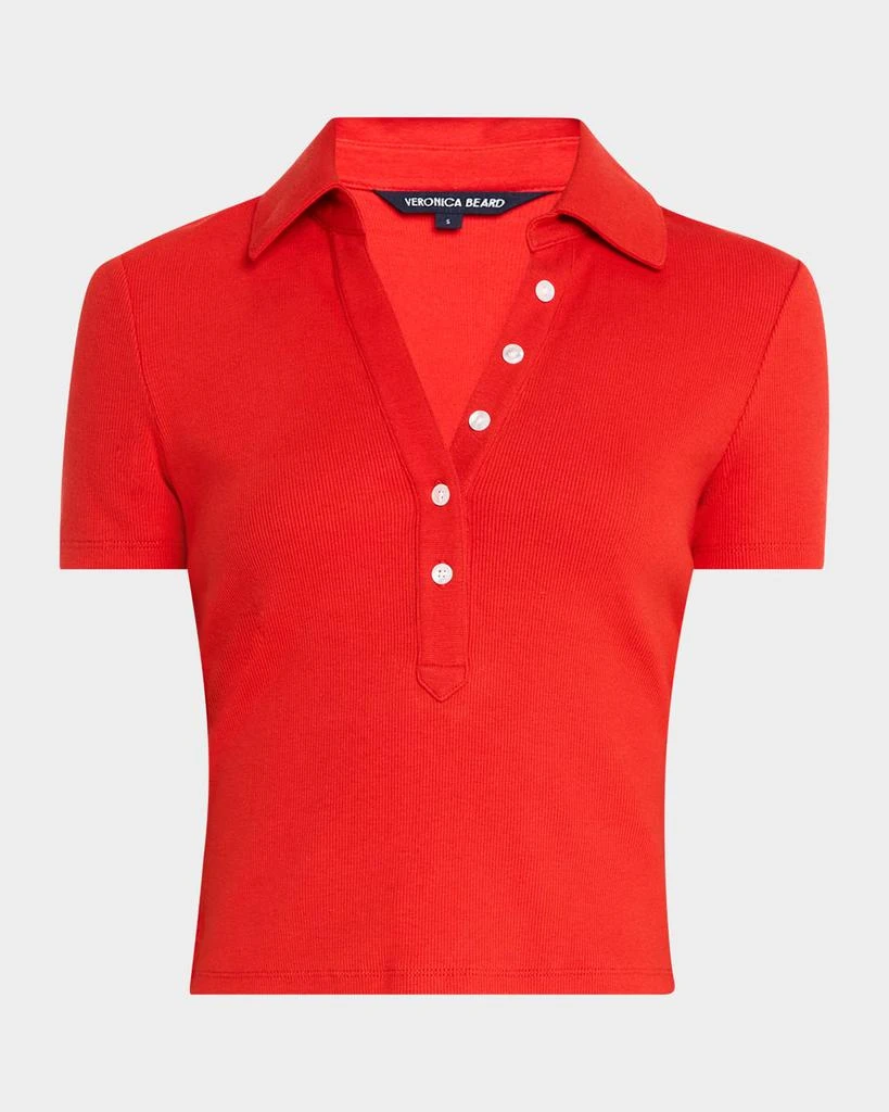 VERONICA BEARD Kearney Short-Sleeve Polo Tee 1