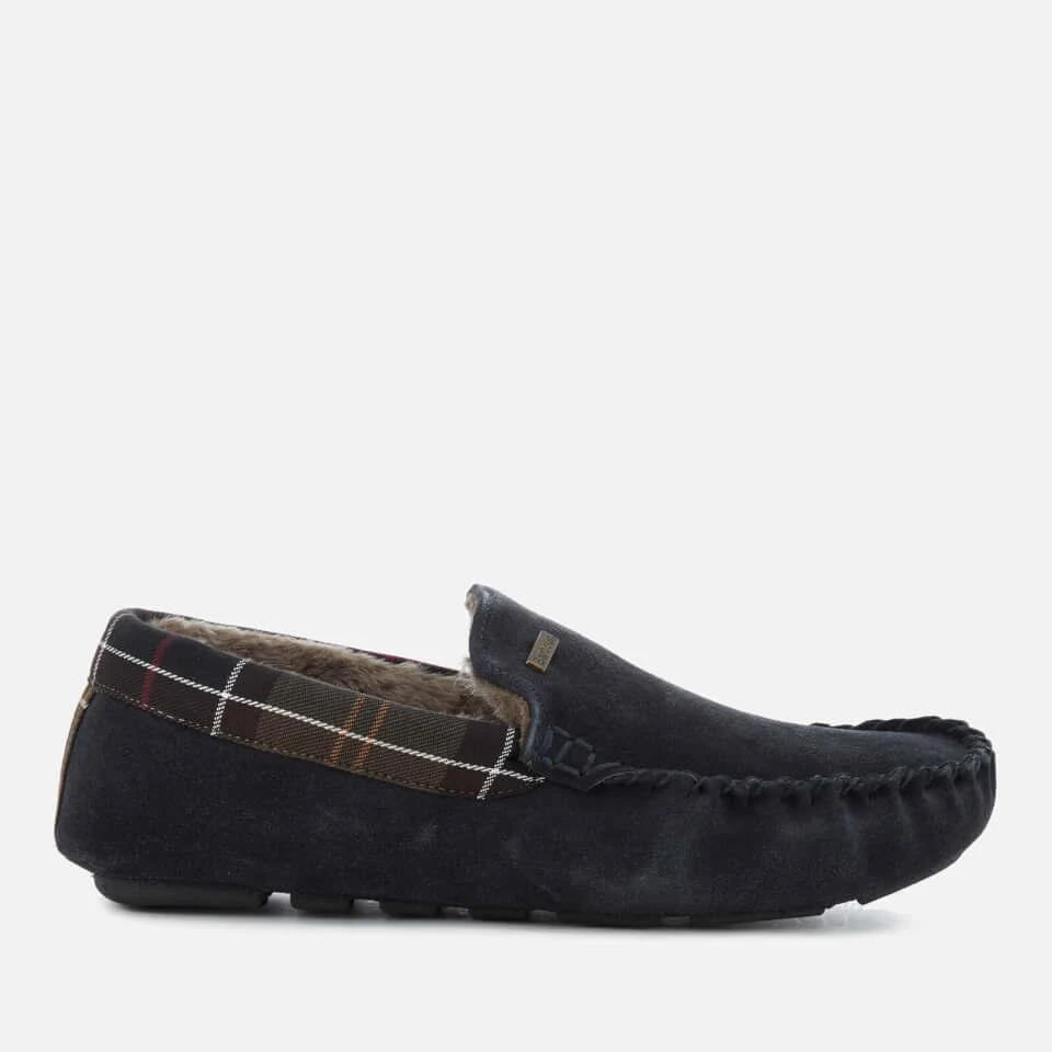 Barbour BARBOUR MEN'S MONTY SUEDE MOCCASIN SLIPPERS - NAVY 1