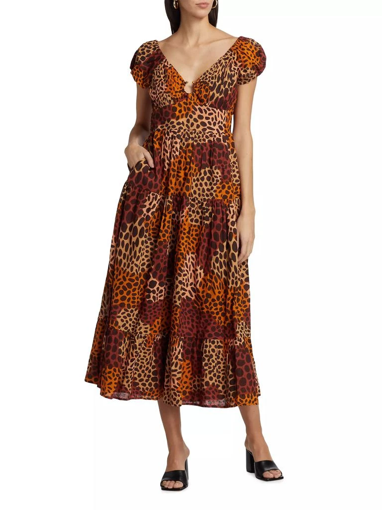 Love The Label Jane Abstract Cotton Midi Dress 2