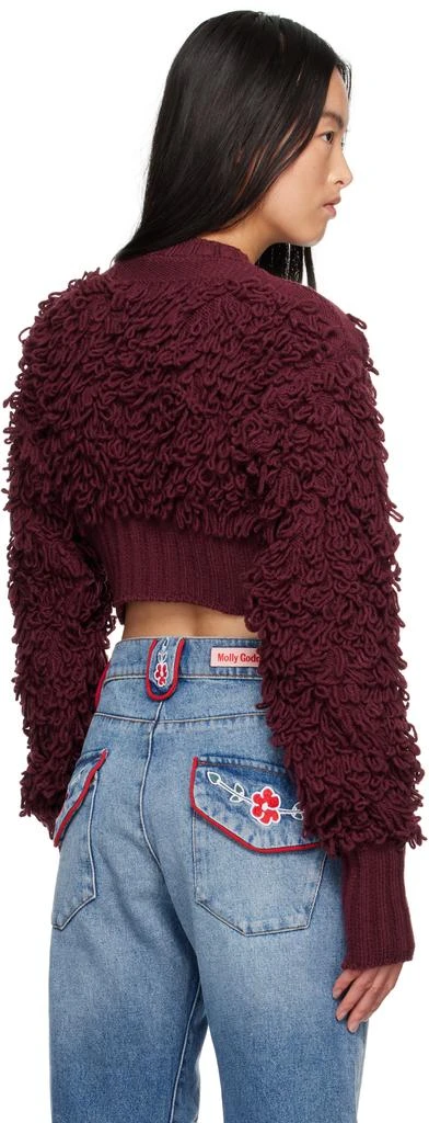 Molly Goddard Burgundy Monica Cardigan 3