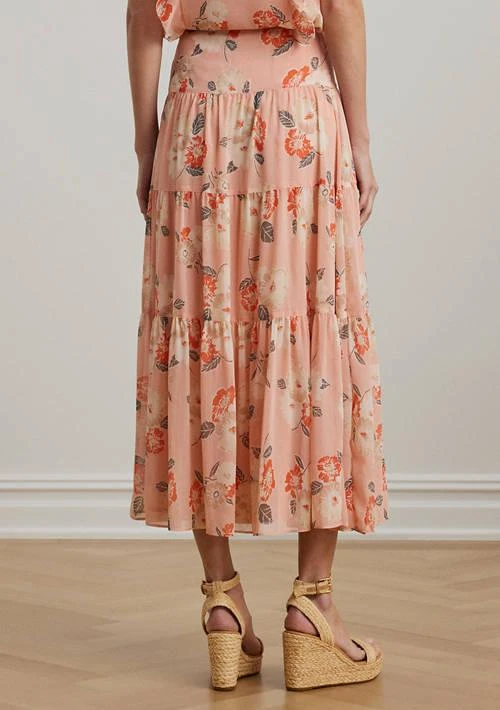 Ralph Lauren Ralph Lauren Floral Crinkle Georgette Tiered Skirt 2