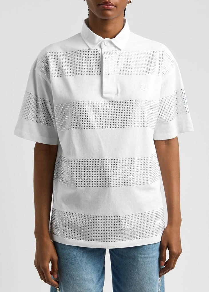 COPERNI Crystal-embellished cotton polo shirt 2