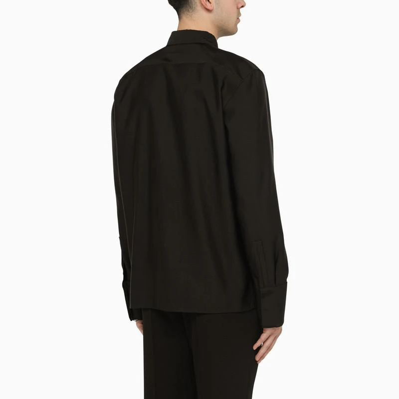 Yves Saint Laurent Black wool-blend shirt 4
