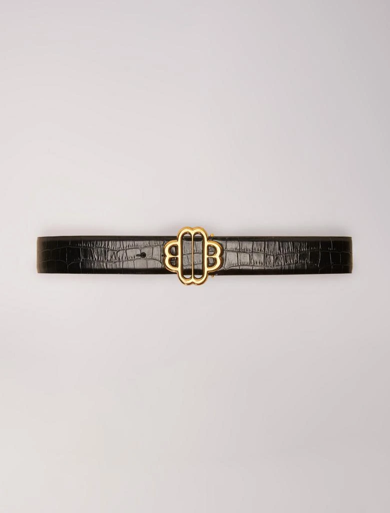 Maje Maje Woman's polyester Croc-effect leather double M belt for Spring/Summer 1