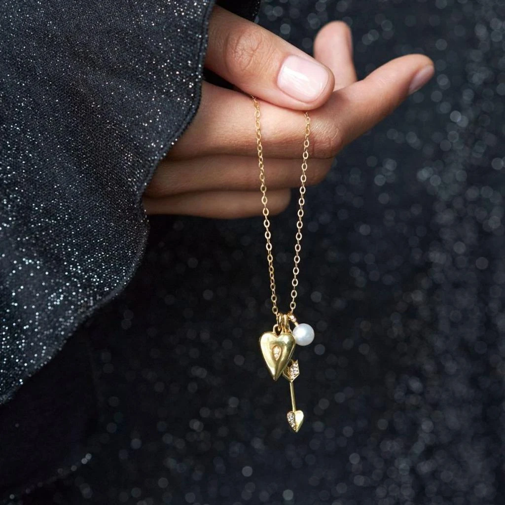 Dinny Hall My world arrow heart locket & pearl charm cluster pendant 2