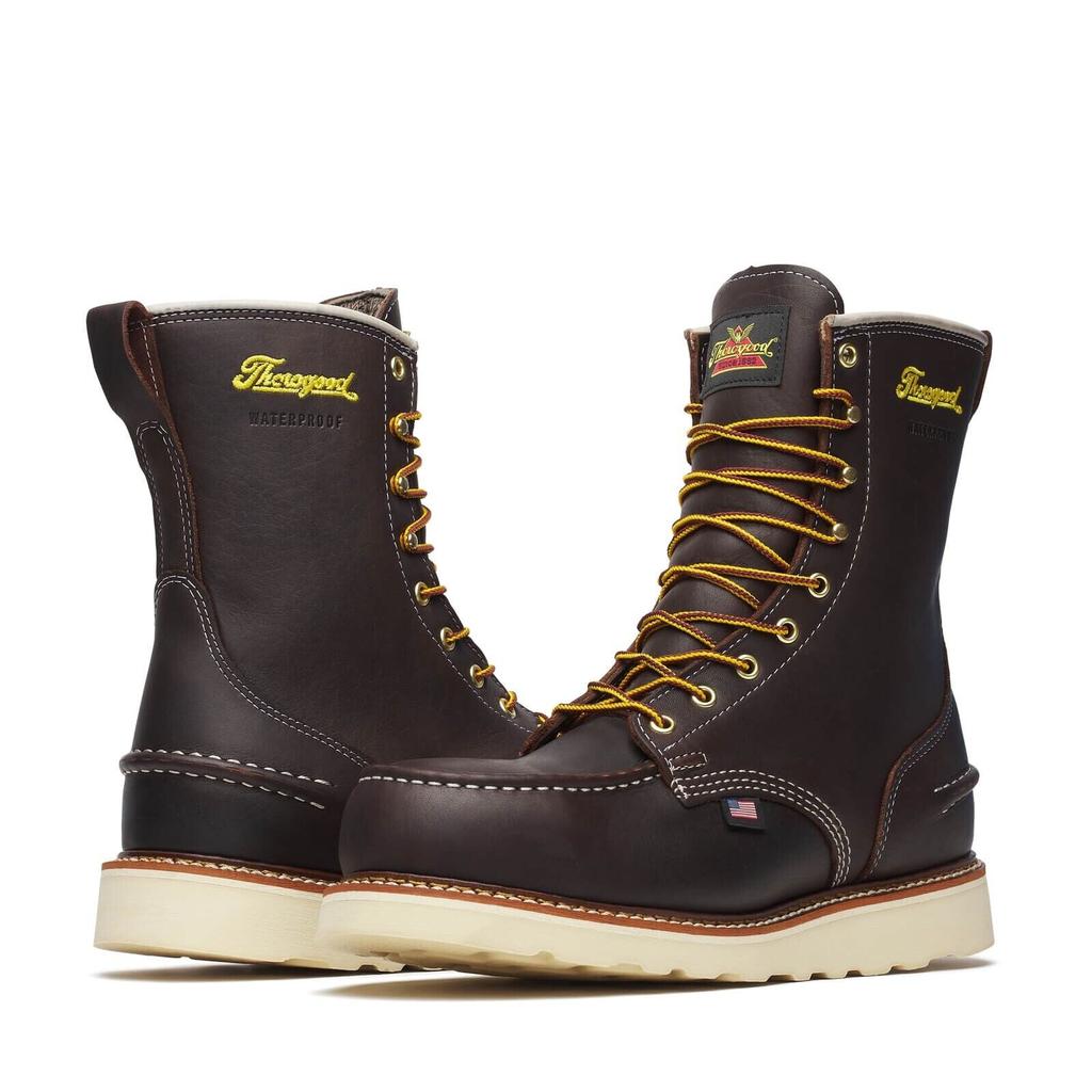 Thorogood 1957 Series 804-3800 Men's US 9.5 Brown 8" Steel Toe Work Boot ZPO2628