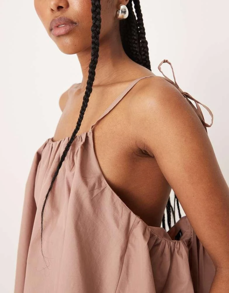 ASOS ASOS DESIGN multiway double layer wide leg jumpsuit in taupe 4