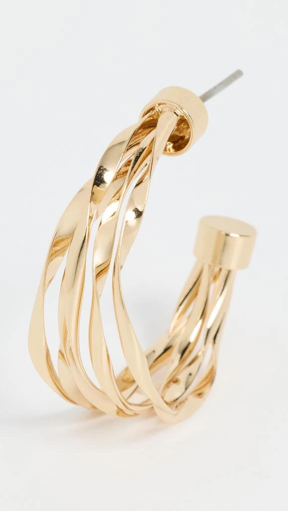 Argento Vivo Post Twisted Lay Hoops 3