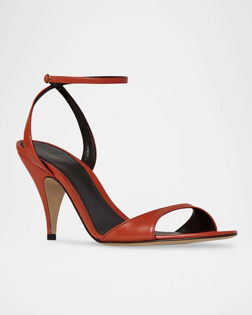 The Row Vika Leather Ankle-Strap Sandals 2