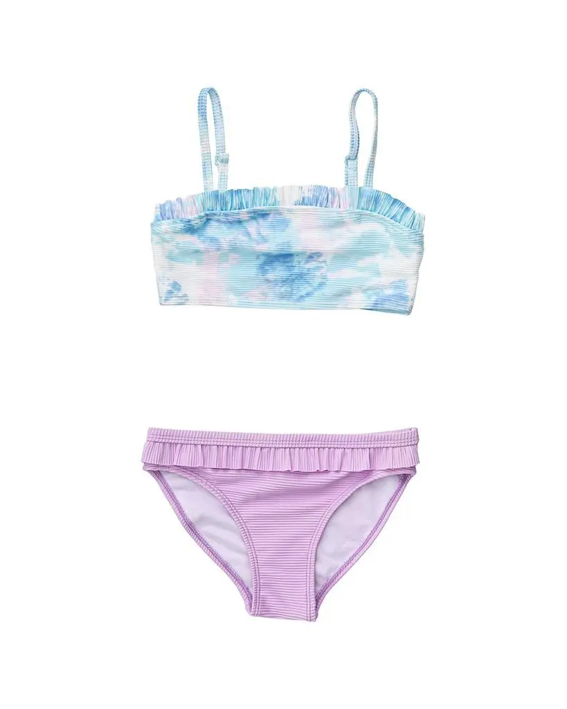 Snapper Rock Sky Dye Frilled Bandeau Bikini