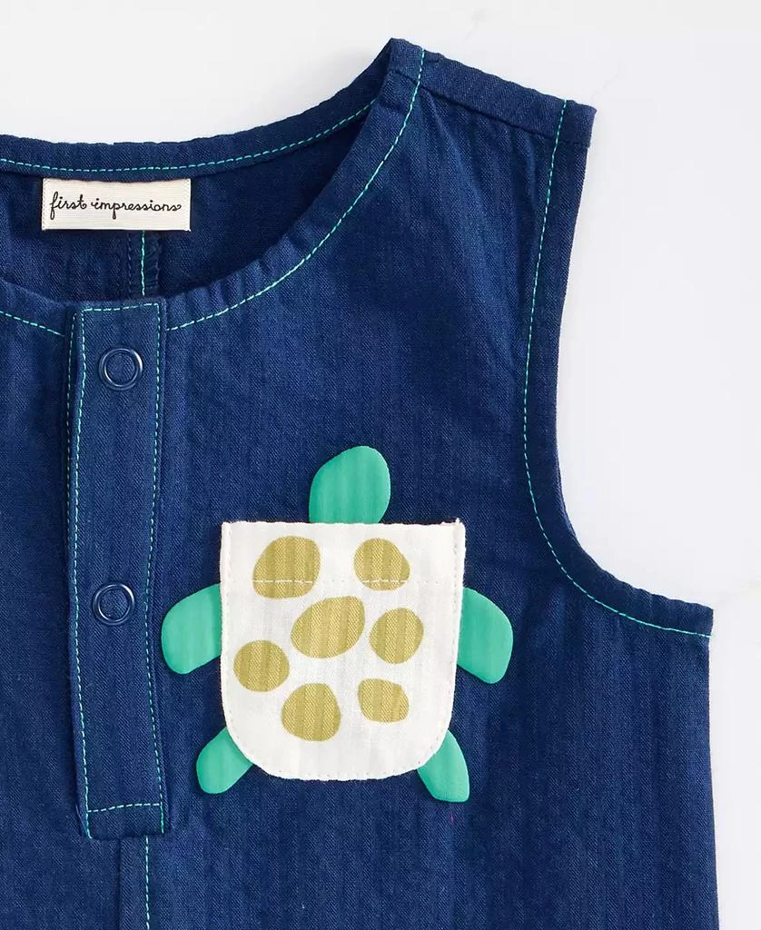 First Impressions Baby Boys Turtle Pocket Cotton Sunsuit, Exclusively at Macy's 3